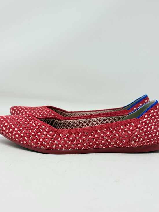 Rothy's Retired Red Apple Honeycomb Point Flats Shoe Size 7.5 - Picture 6 of 8